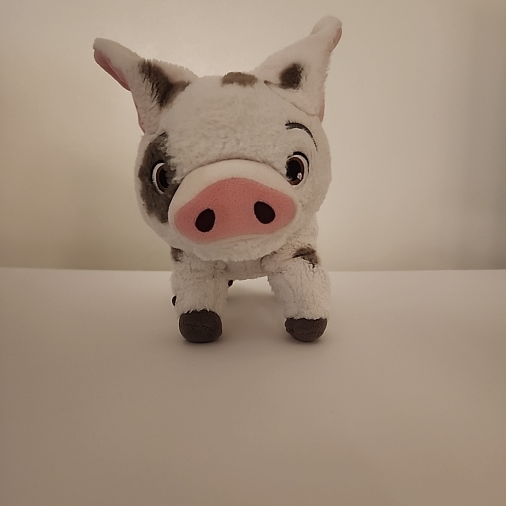 Disney Moana Plush Pua Toy 13" White Pig Grey Spots Stuffed Animal